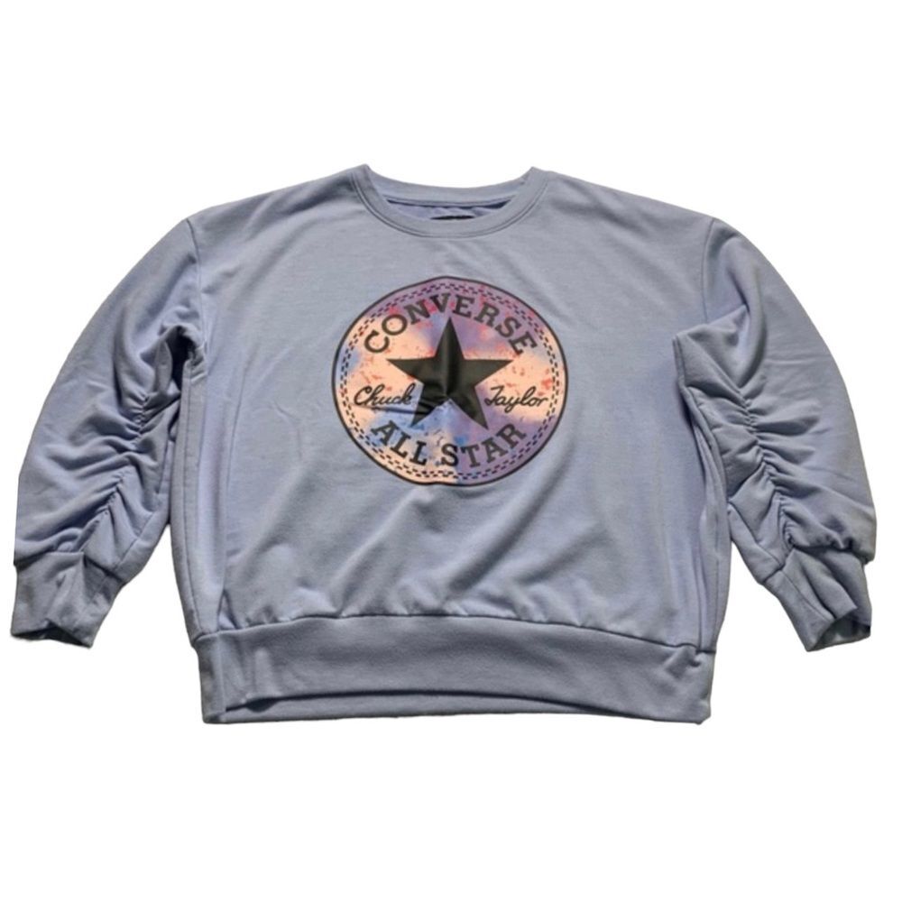 CONVERSE Girls Logo Graphic Pullover